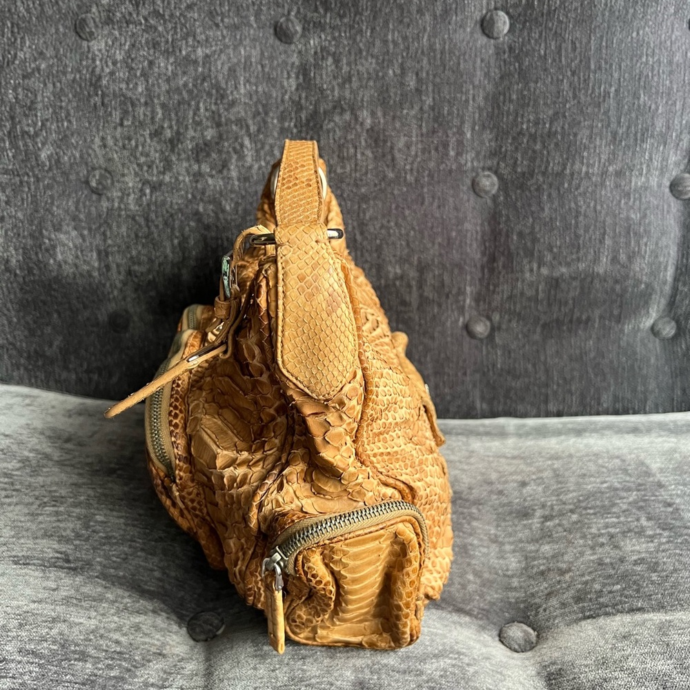 Authentic Prada Brown Real Python Skin Leather In… - image 8